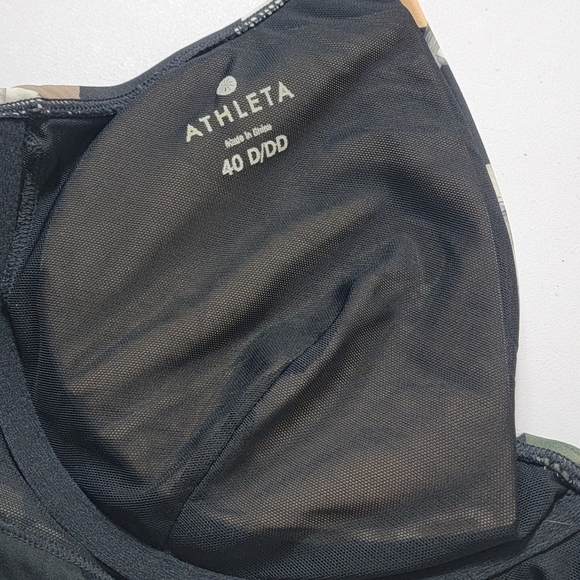 Athleta Floral Polynesia Swim Halter Bikini Top Sz 40D/DD - Picture 9 of 14